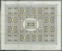 Plan d'une ville de cent mille ames ("plano de una ciudad de cien mil almas"), de Jean-Jacques Moll,[10]​ 1801.