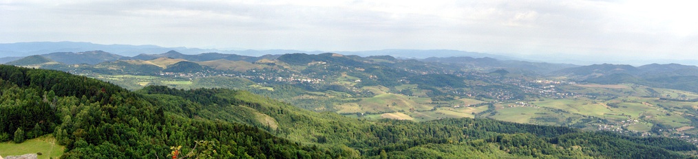  Sight from Mount Sitno [sk] towards Banská Štiavnica, inside a huge caldera