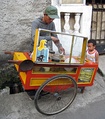 A street hawker in Indonesia is engaged in direct selling
