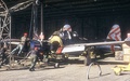 F-84 engine maintenance in 1954