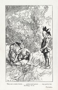 Frontispiece: They saw a small, brown ... pointy-eared person ... step quietly into the Ring