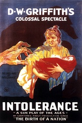Theatrical posters for L'Inferno and Intolerance, often credited by cinema historians as the first art films.