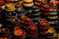 Традиционная керамика на рынке Дилли-Хаат 