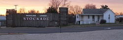 Medicine Lodge Stockade Museum (left) and Carry A. Nation house (right) in Medicine Lodge