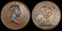 Silver center cent, dime, quarter
