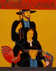WPA Tourism promotion poster for state of Pennsylvania (1938)