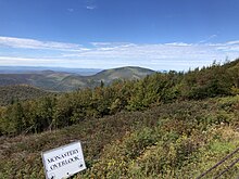 View northwest from about 3200 feet above sea level along Sky Line Drive on Equinox Mountain in Manchester, Bennington County, Vermont