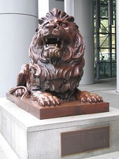 Left lion statue (Stephen)