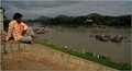 Contemplating the river, in Hampi