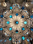 Dome seen directly from below (through the central chandelier)