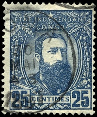 Марка Свободного государства Конго с портретом короля Бельгии Леопольда II (1889)[^]
