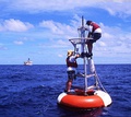 Buoy undergoing repair