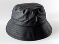 Black Barbour bucket hat.