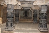 Left: Hazara Rama temple; Right: pillars inside