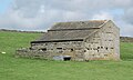 Traditional stone barn with outshut and livestock enclosure between Arkle Gill and Punchard Beck, about 2 miles (3.2 km) north-west of Langthwaite