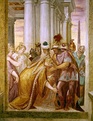 Central wall depicting Sophonisba requesting help from Massinissa