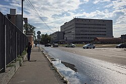 Вид на участок, где позднее разбит сквер Гужона, в 2016 году