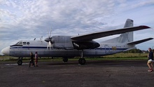 Данный экземпляр совершил певый полёт 26 июля 1968 года. Это был первый Ан-26, эксплуатируемый в Литовском УГА, в 1991 году перешёл авиакомпании «Литовские авиалинии», а в 1994 году — в ВВС Литвы. В последнем эксплуатировался до 1996 года, затем переехал в Каунасский Музей Авиации.