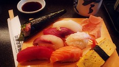 Different varieties of nigiri-sushi