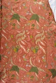 Detail of a salmon pink bizarre silk brocade mantua, c. 1708.[9] Metropolitan Museum of Art