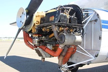 Two views of an O-200-A in a Cessna 150H