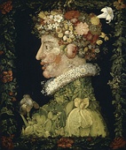 Spring; by Giuseppe Arcimboldo; 1573; oil on canvas; 76 × 64 cm