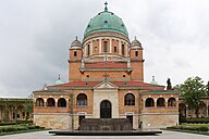 Clockwise from top left: Zagreb Cathedral, Church of Christ the King in Mirogoj, Zagreb Mosque and Serbian Orthodox Church Cathedral with statue of Petar Preradović, Croatian national poet, writer, and military general