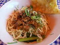 Mie goreng, a Chinese dish completely assimilated into Indonesian mainstream cuisine