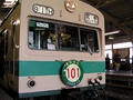 Last standing 101 series with "Sayonara" head mark on its last run on Nambu Branch Line Services on December 2003