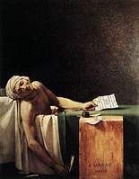 La muerte de Marat, de Jacques-Louis David, 1797.