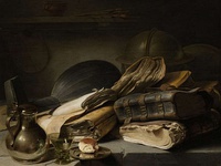 Dutch Vanitas Still Life with Books by Jan Lievens