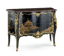 Lacquered Commode, by Bernard II van Risamburgh, Victoria and Albert Museum (1750–1760)