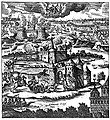 Siege of Kazikermen in 1695 by united forces of Ivan Mazepa and Boris Sheremetev, engraving by Tarasiewicz