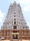 Left: The Parakala monastery of Sri VaishnavismRight: A Srirangam temple tower constructed by Ahobila Mutt monastery.[84]