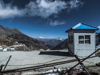 The Indo–China BPM point at Nathu La on the Indian side.