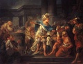 Александр Македонский разрубает гордиев узел, картина Бартелеми, Жан-Симон, 1767, Школа изящных искусств (Париж)