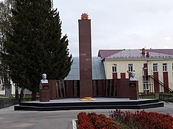 Obelisk to the fallen in battles in the Great Patriotic War in the village of Parangin