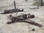 Remains of an old wagon in the Ehrenberg Pioneer Cemetery