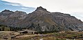 South aspect of Potosi Peak seen from Sidney Basin area. Teakettle Mountain at left edge of frame.