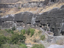 The Ajanta Caves, built under the patronage of the Vatsagulma branch of the Vakataka rulers.