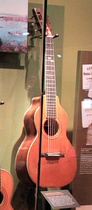 (Left): Guitar made by "Pons" in London, 1819. Musikmuseum, Basel; (middle): C.F. Martin guitar made in New York, c. 1838; (right): C.F. Martin Renaissance model, c. 1843–52