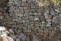 Domboshaba Ruins Stone Wall (top) and clay pottery plate (bottom)