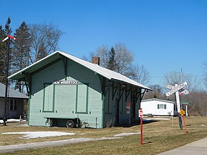 The former Lehigh Valley Railroad station in New Woodstock.