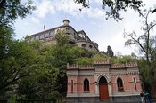 View of the Empress's Guard from the slopes of the hill of Chapultepec, in the woods of the same name