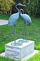 The sculpture depicts two cranes (bronze), Croatia.