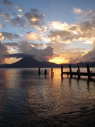 Guatemala Panjachel sunset