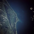 Мыс Канаверал, вид из космоса. Август 1991 года.