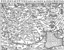 Sebastian Münster's 1554 map illustrates "Leopol" (Lviv) near Podolia as being in the centre of "Russia"