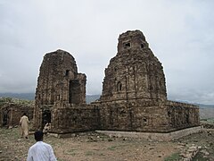 Closeup view of a temple