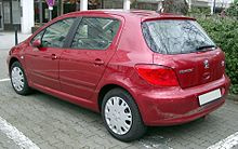 Facelifted Peugeot 307 (hatchback, front)